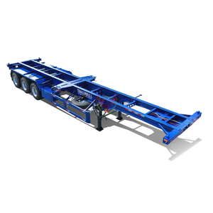 40ft Skeleton Semi Trailer with 3 Axles And Straight Beam for Container Container Transit