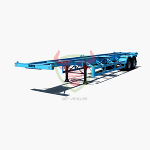 40ft Skeleton Semi Trailer with 2 Axles And Straight Beam for Container Container Transit