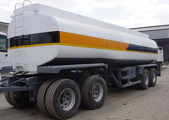 25000L Carbon Steel Draw Bar Tanker Trailer with 4 Axles for Fuel Or Diesel Liquid ,Refuel Carbon Steel Tanker Trailer