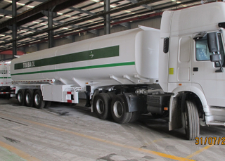 43cbm 3 Axles Carbon Steel Tanker Semi Trailer for fuel and diesel delivery
