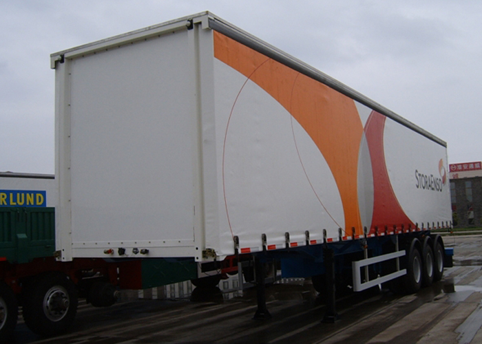 45ft Drop Side Curtain Trailer with 3 Axles for Bulk Cargos And Case Packed Cargos,Drop Side Semi Trailer