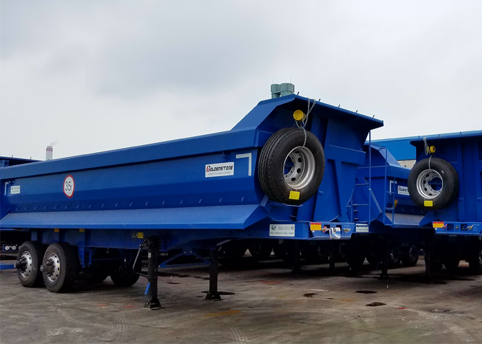 20cbm Rounded Dump Semi Trailer with 2 Axles and HYVA dumper for mine and construction material, Dump Semi Trailer,Tipper