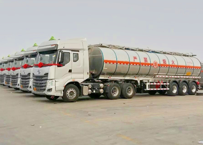40000L Insulated Aluminum Tanker Semi Trailer with 3 BPW Axles for Organic Chemical of Dibutyl Ether