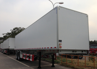 40ft Insulated Box semi trailer with 2 axles for food and fruits , insulated semi trailer