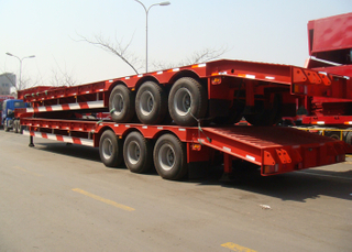 12.5m 70T Fixed Gooseneck ( FGN ) Low Bed Semi Trailer with 3 Axles for Heavy Machine,Low Bed Trailer