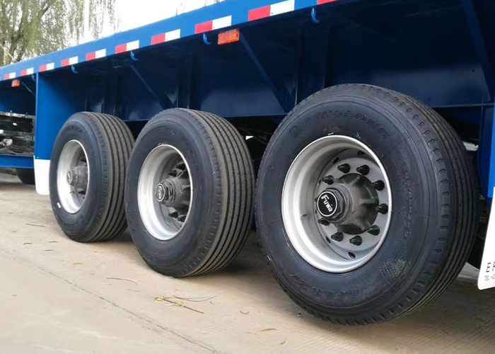 40 Feet Flatbed Semi Trailer with Super Single Flatbed