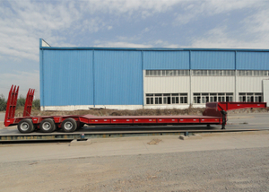 Swivel Axles Low Bed Semi Trailer for Super Heavy Machine Logistic,Low Bed Trailer
