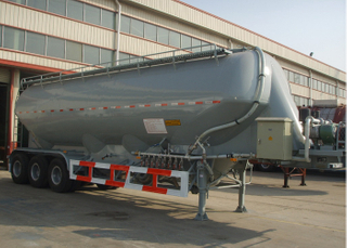 37000L Dry Bulk Pneumatic Aluminum Alloy Tanker Semi Trailers with 3 Axles for Bulk Cement Powder, Cement Tanker Semi Trailer