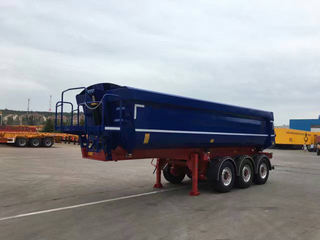 3 Axles 30 CBM U type hydraulic Dump Semi-trailer for sand and rocks