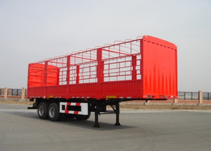 10m Drop Side Trailer 2 Axles with Side Wall And Cargo Fence for Bulky Cargos,Platform Semi Trailer