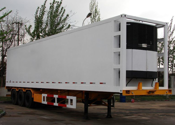 45 foot 3 axles Refrigerated GRP sandwich Truck trailer with Carrier Refrigerator units for