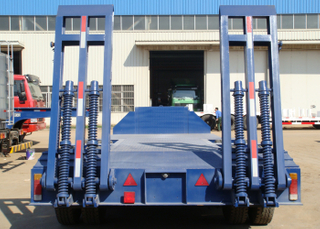 13m 50T Super lower Clearance Low Bed Semi Trailer with 2 axles and Tire Exposed,Low bed Trailer