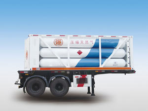 LH2 Tube Skid Semi-trailers with 12 Tubes And 2 Axles for 12000L,CNG Tube Skid Tanker