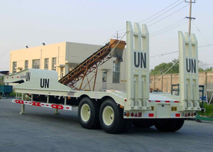 12.7m 40T Fixed Gooseneck ( FGN ) Low Bed Semi Trailer with 2 Axles for Construction Machine,Low bed Trailer